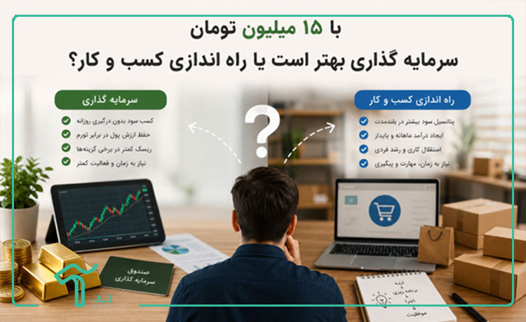 با 15 میلیون تومان سرمایه گذاری بهتر است یا راه اندازی کسب و کار