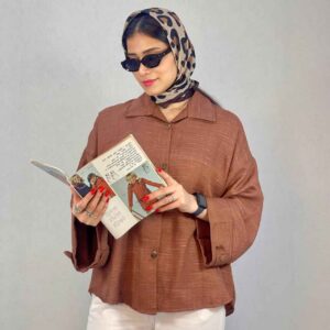 شومیز مانتویی سپیدار آبشاری کد 9108