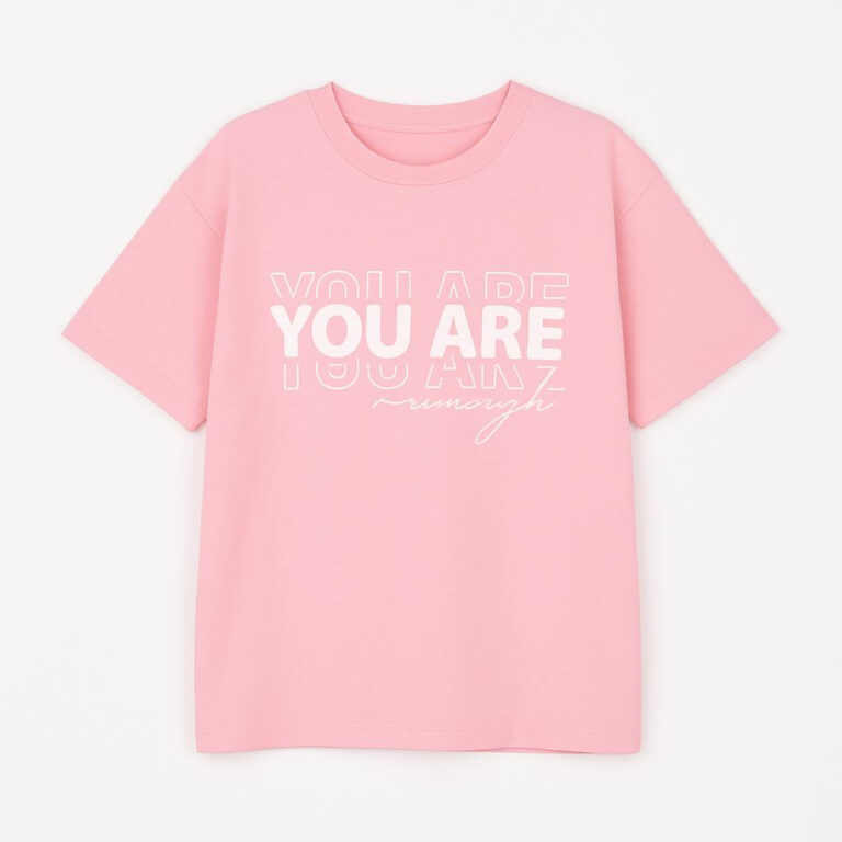 تیشرت باکسی You Are Enough پاستیلی کد 983