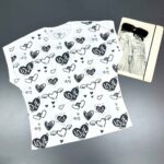 تیشرت آستین سرخود Love ویسکوز کد 1028